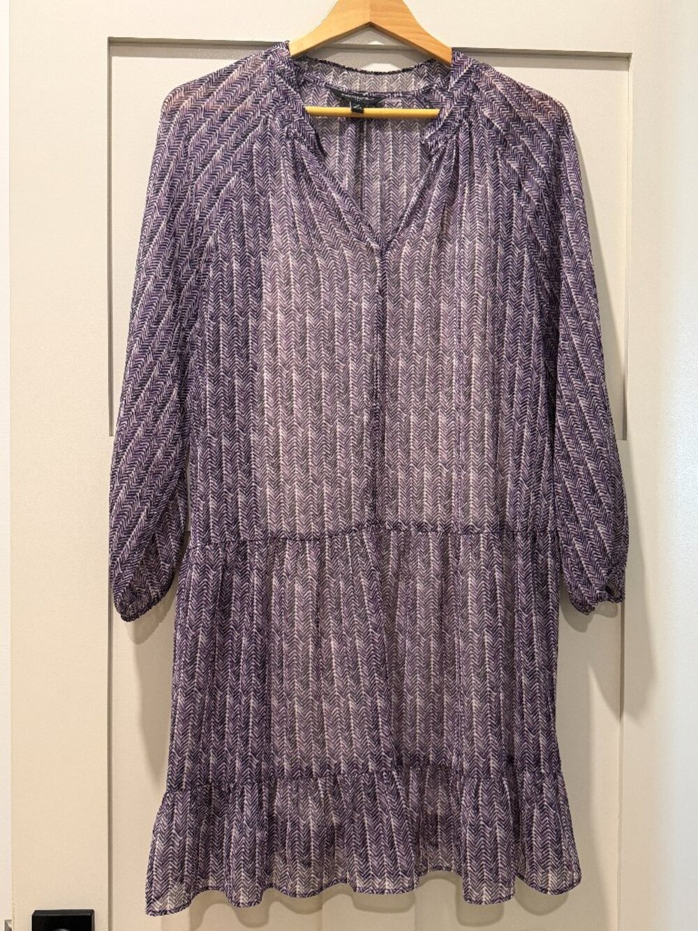 Banana Republic Factory Purple Dress, Size Medium Petite